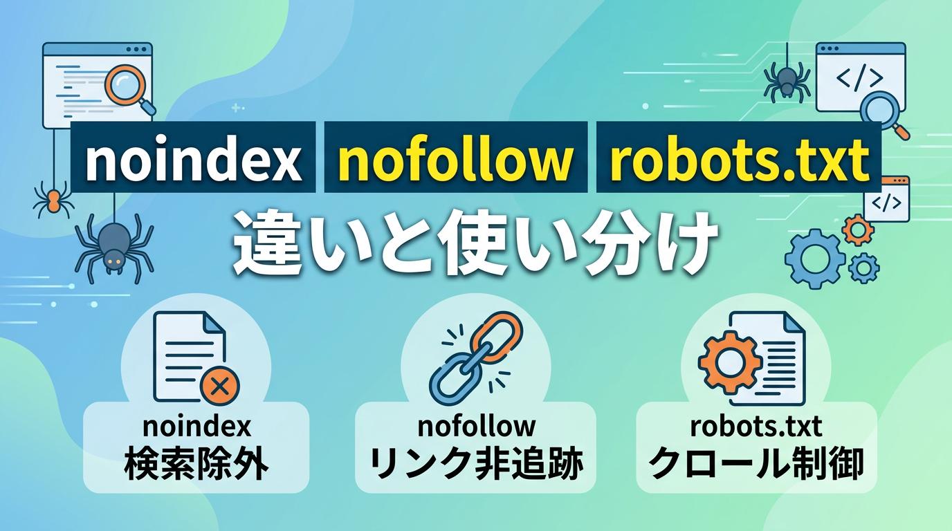 noindexとnofollow・robots.txtの違いと使い分け