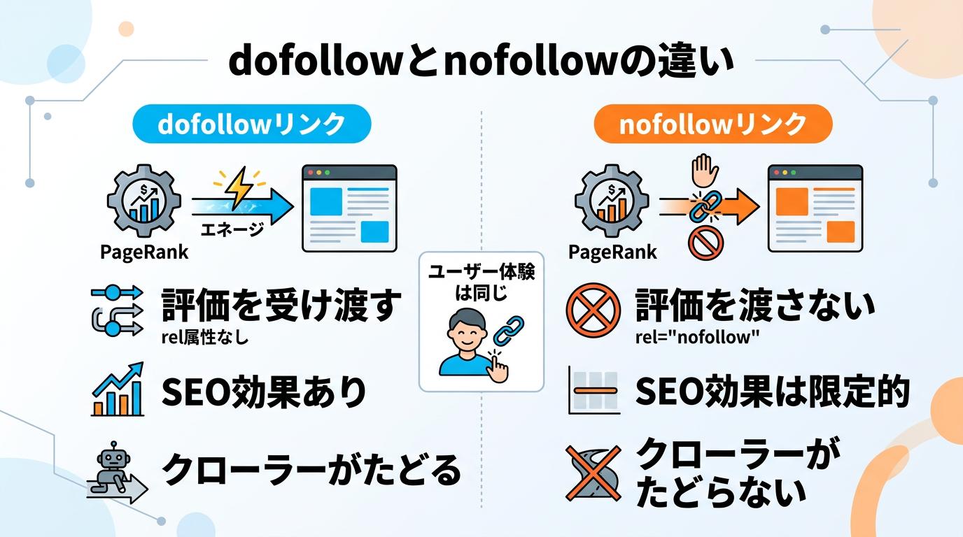 dofollowとnofollowの違い