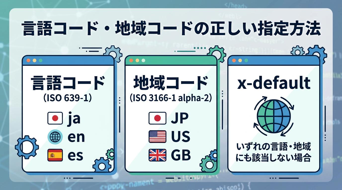 言語コード・地域コードの正しい指定方法