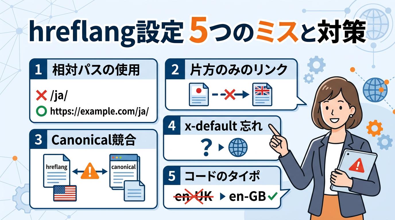 hreflangタグ設定でよくある5つのミスと対処法