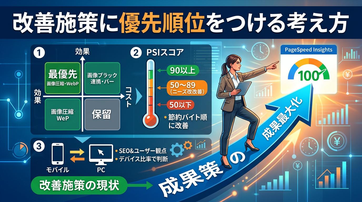 ページ表示速度の改善施策に優先順位をつける考え方