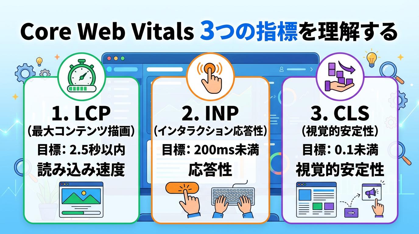 Core Web Vitalsの3つの指標を理解する