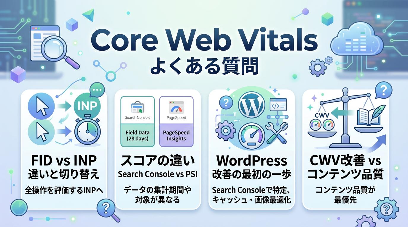 Core Web Vitalsに関するよくある質問