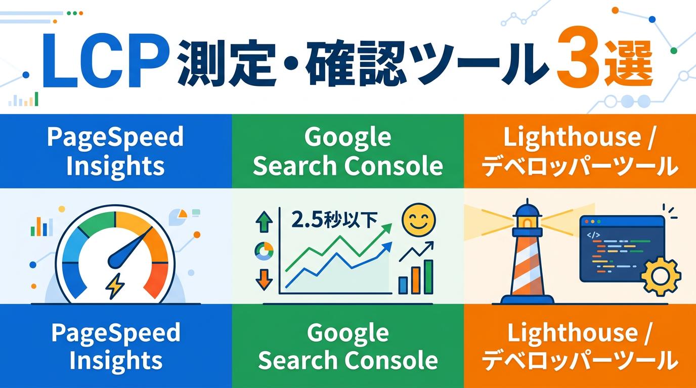 LCPを測定・確認できる3つのツール