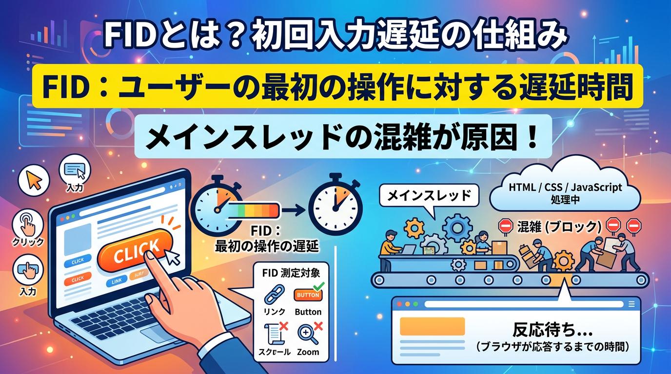 FIDとは？コアウェブバイタルが求める初回入力遅延の仕組み