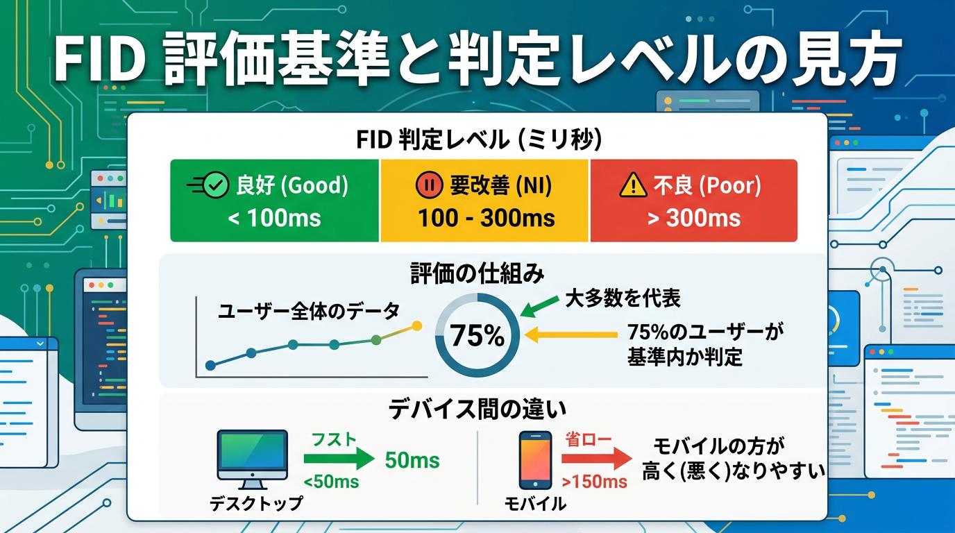 FIDの評価基準と判定レベルの見方