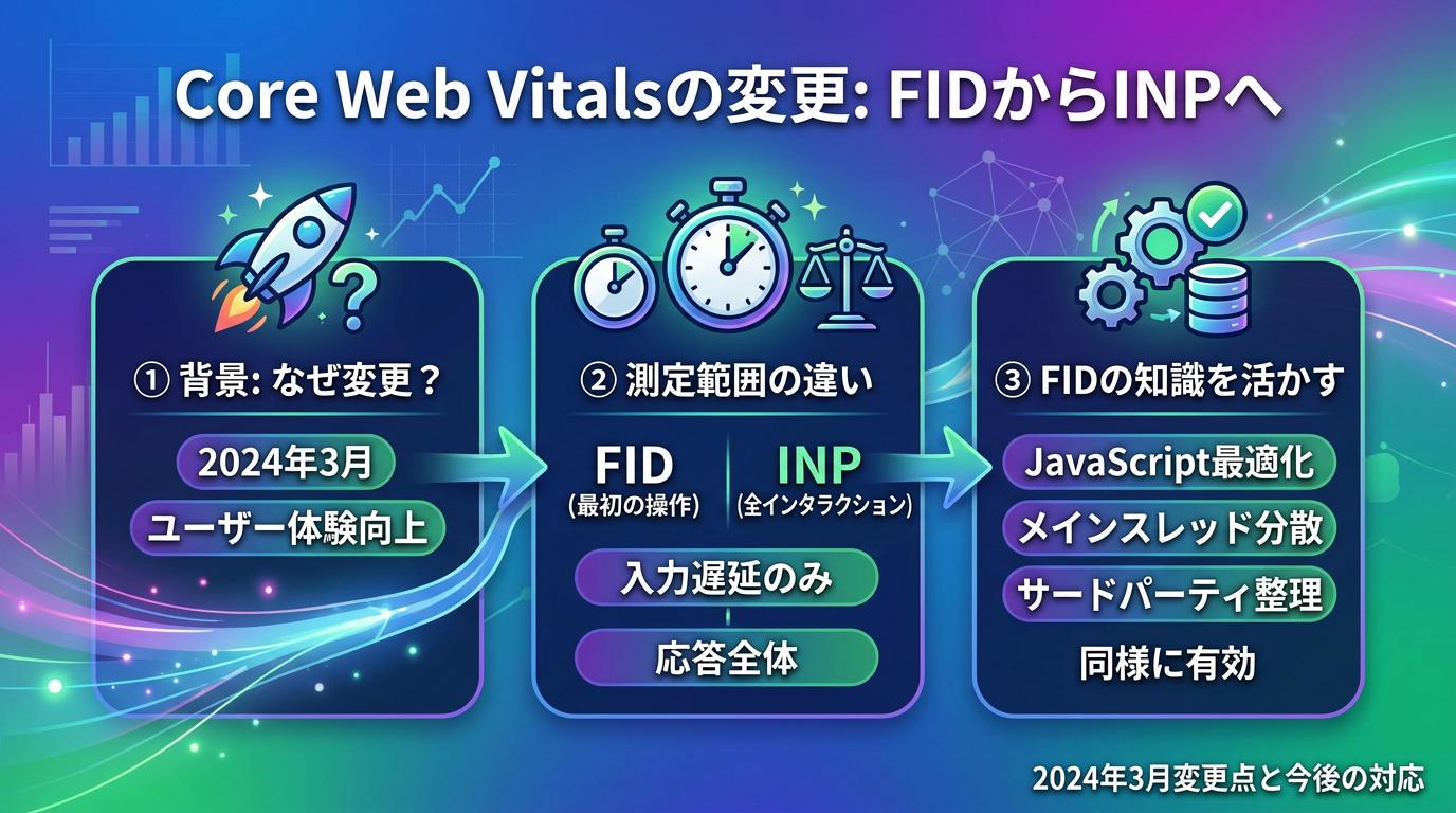 FIDからINPへ｜2024年3月の変更点と今後の対応