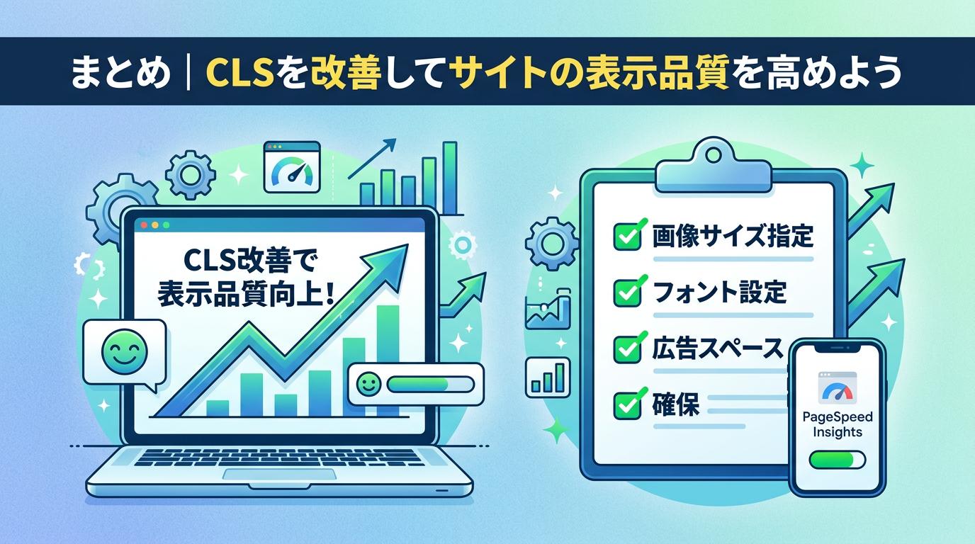 まとめ｜CLSを改善してサイトの表示品質を高めよう