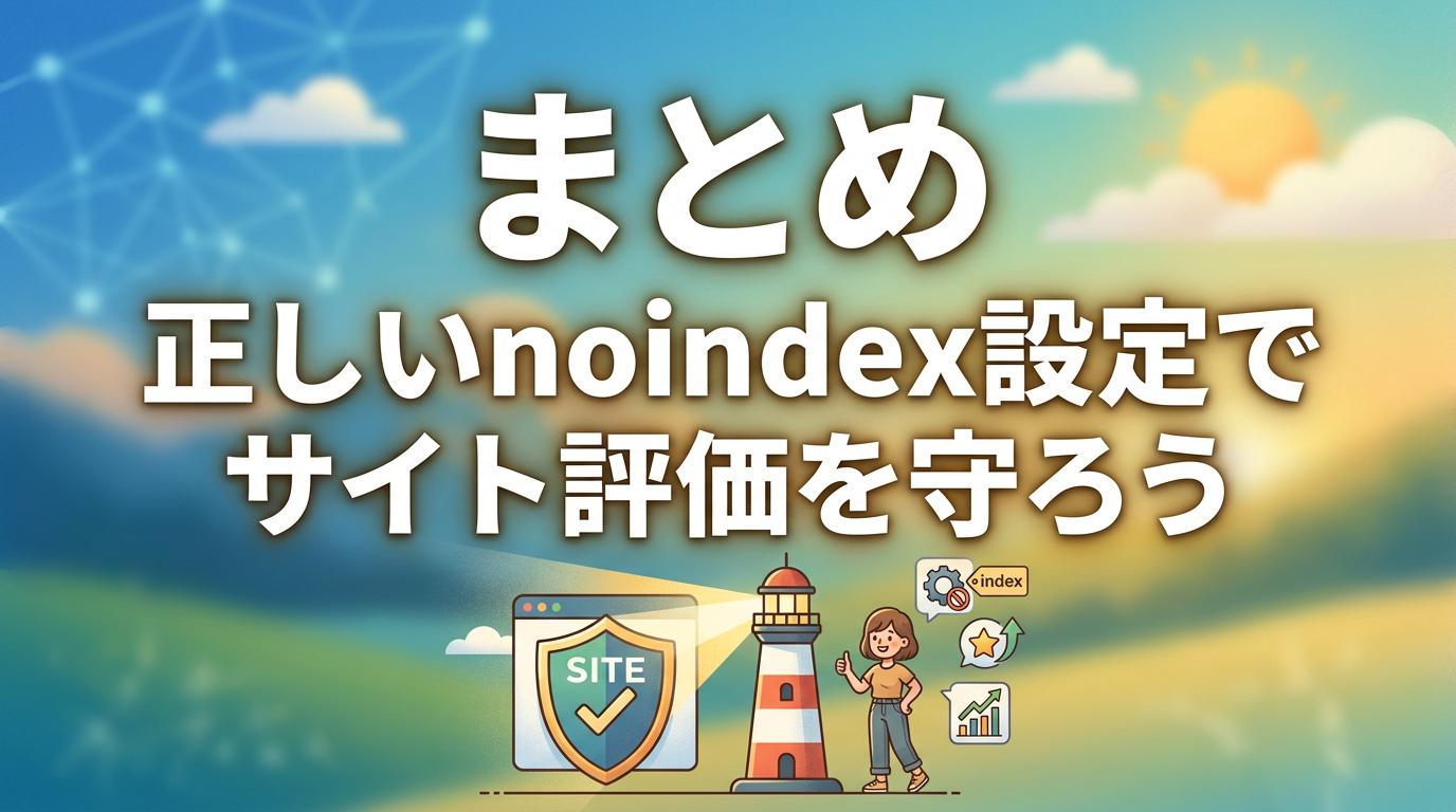 まとめ｜正しいnoindex設定でサイト評価を守ろう
