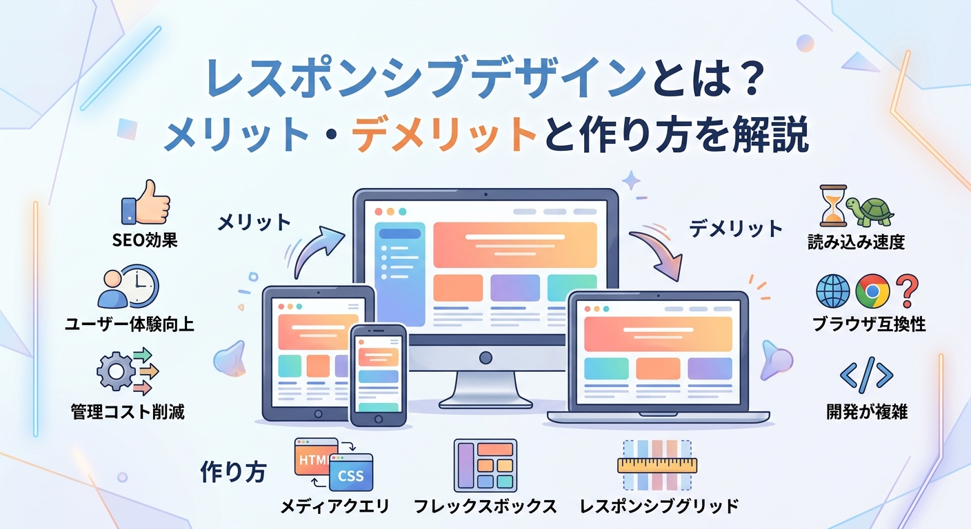 レスポンシブデザインとは？メリット・デメリットと作り方を解説