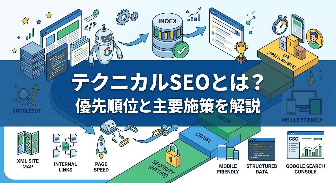 テクニカルSEOとは？優先順位の決め方と主要施策を解説