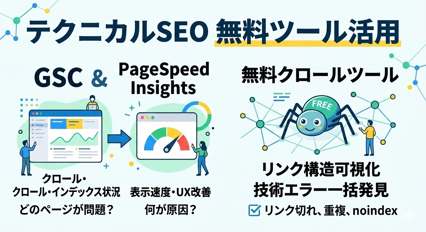 テクニカルSEOで使える無料ツール