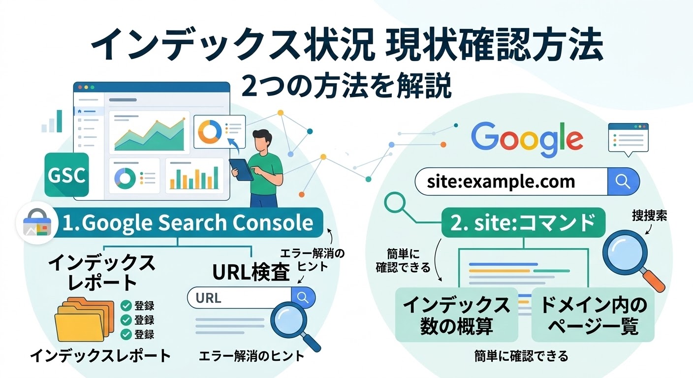 インデックス状況の現状確認方法