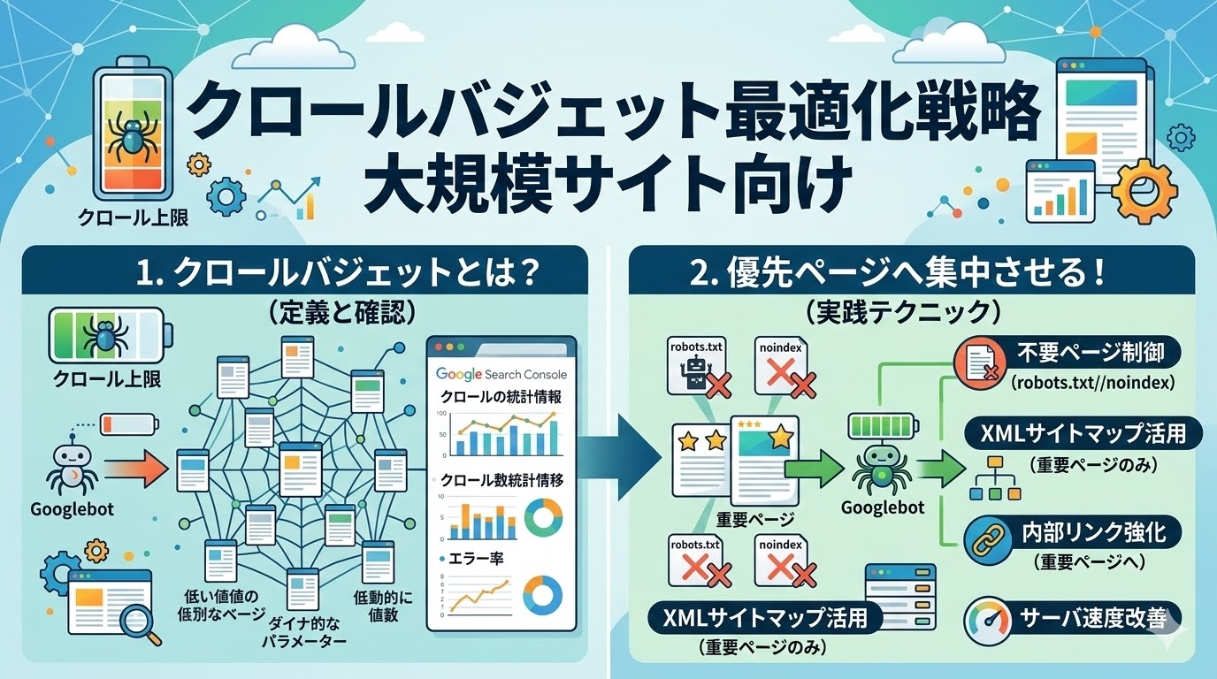 クロールバジェット管理｜大規模サイト特有の最適化戦略