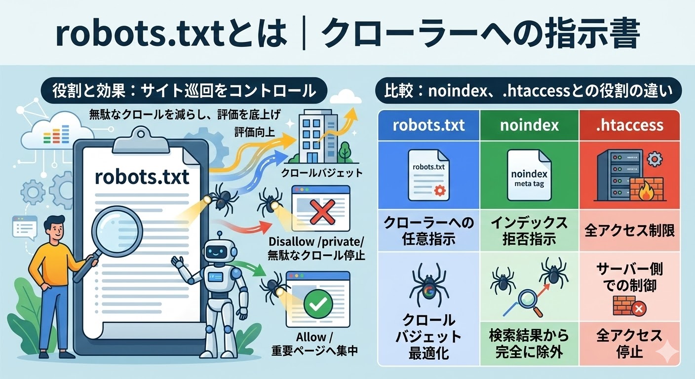 robots.txtとは｜クローラーへの指示書が果たす役割
