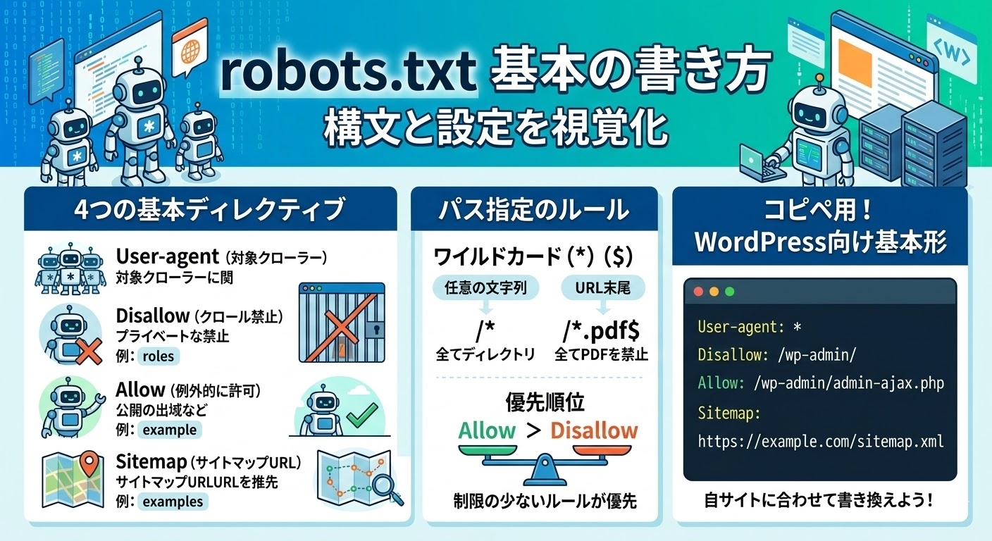 robots.txtの基本構文と書き方