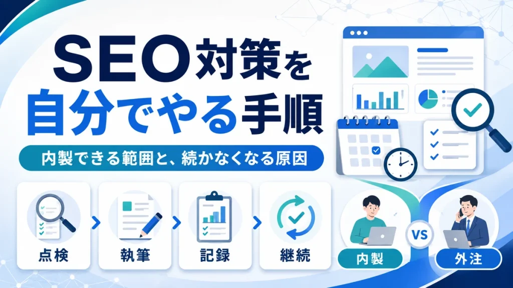 SEO対策を自分でやる手順｜内製できる範囲と、続かなくなる原因