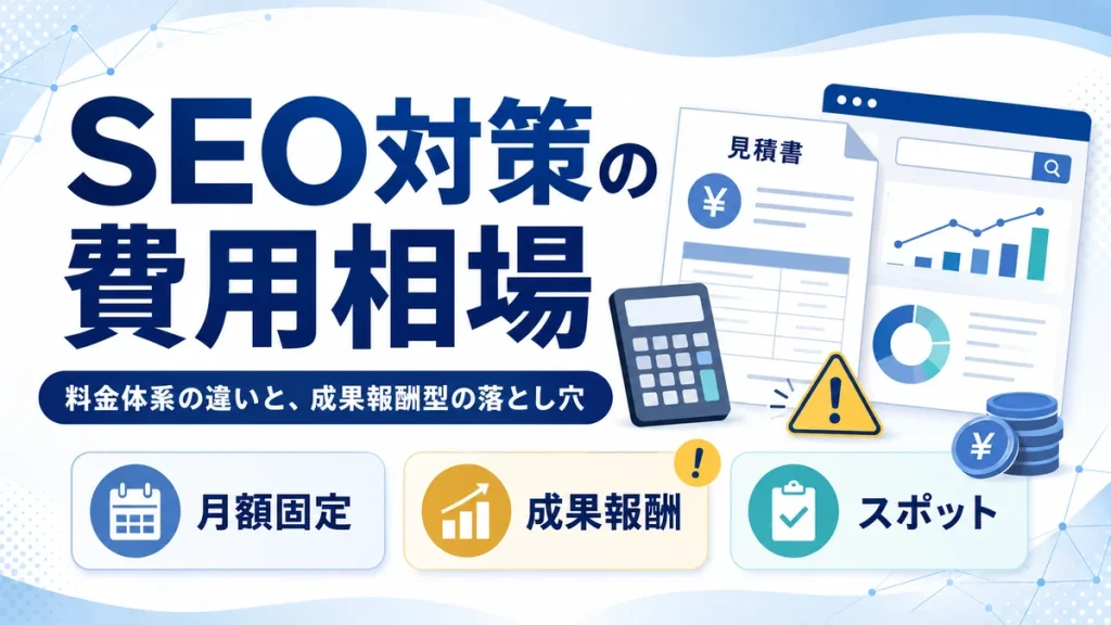 SEO対策の費用相場|料金体系の違いと、成果報酬型の落とし穴